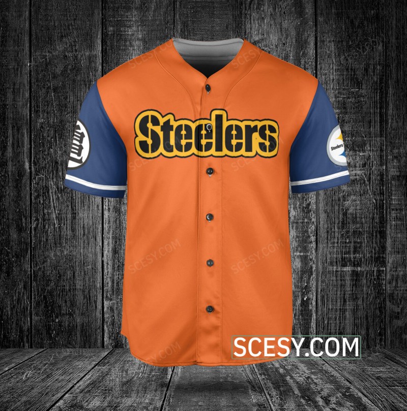Pittsburgh Steelers Dragon Ball Son Goku Baseball Jersey Image 2