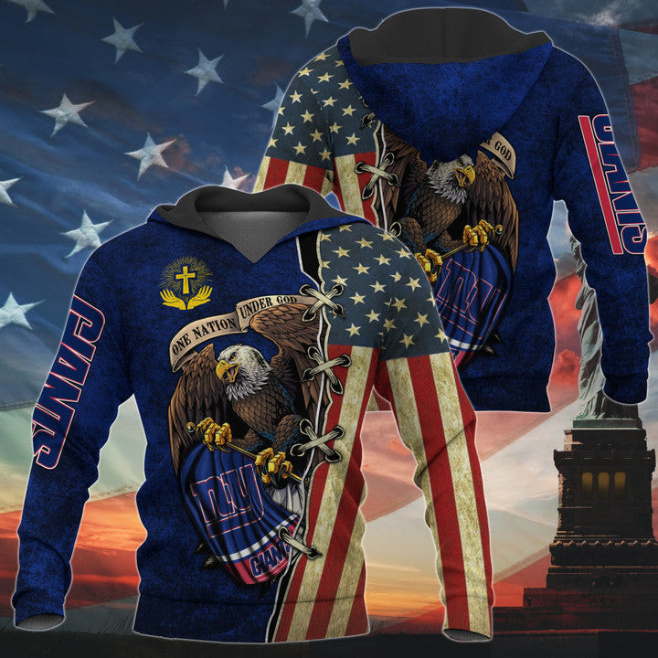 One Nation Under God New York Giants Hoodie