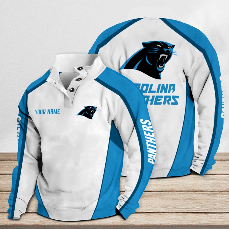 Carolina Panthers Casual Colorful Stand Collar Sweatshirt