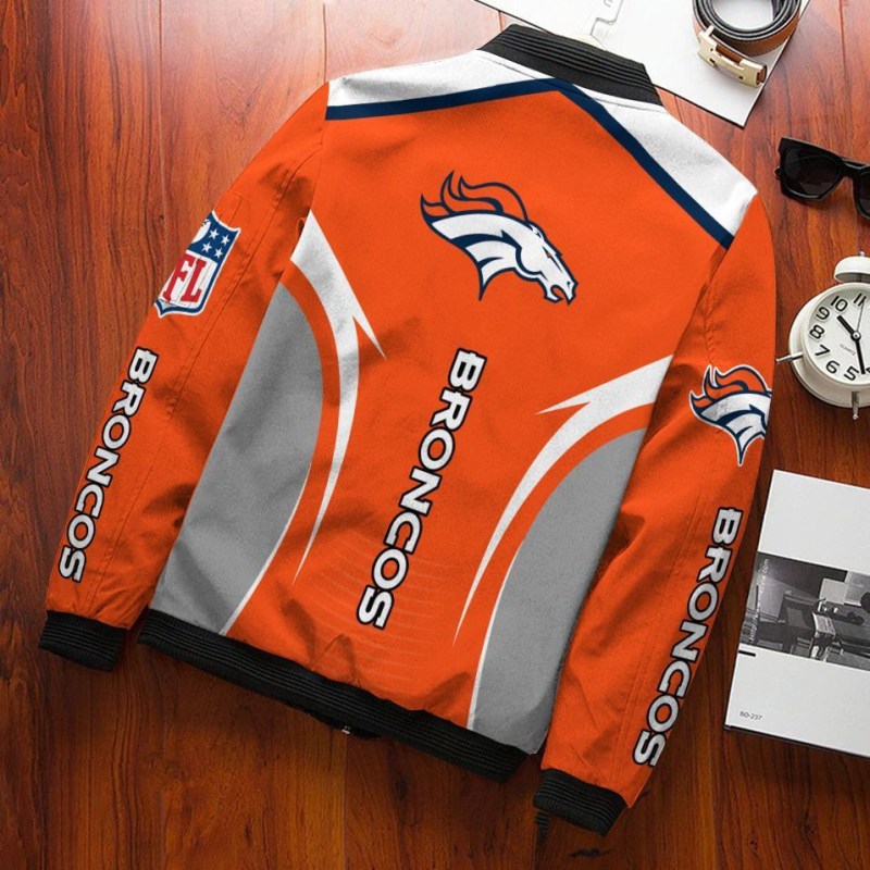 Denver Broncos Bomber Jacket Side View