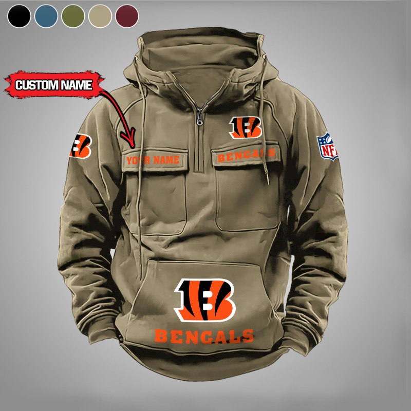 Cincinnati Bengals Hoodie Khaki