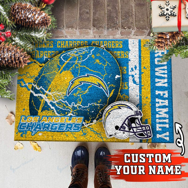 Los Angeles Chargers Doormat - Customizable