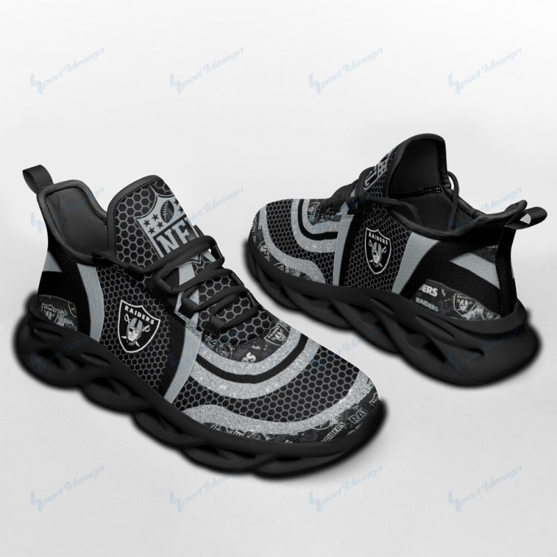 Las Vegas Raiders Yezy Running Sneakers Side View