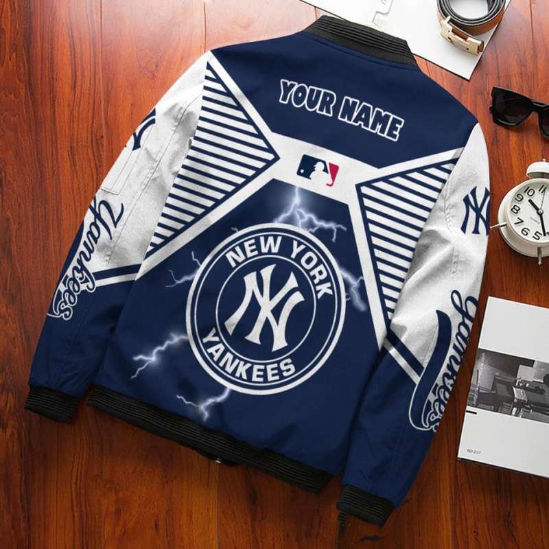 New York Yankees Personalized Bomber Jacket Details