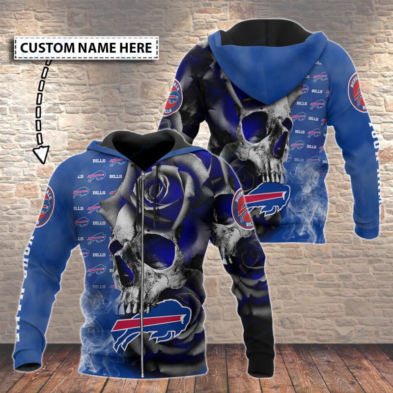 Buffalo Bills Personalized Hoodie BG742 3 Buffalo Bills Personalized Hoodie - Game Day Outfit