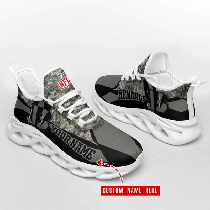 Cincinnati Bengals Personalized Yezy Running Sneakers