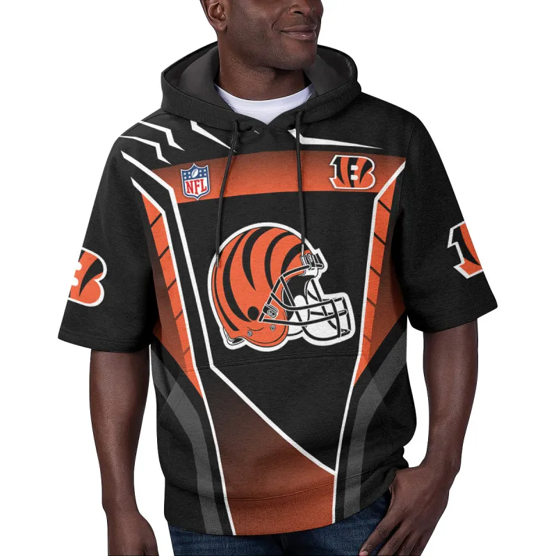 Cincinnati Bengals Short Sleeve Hoodie
