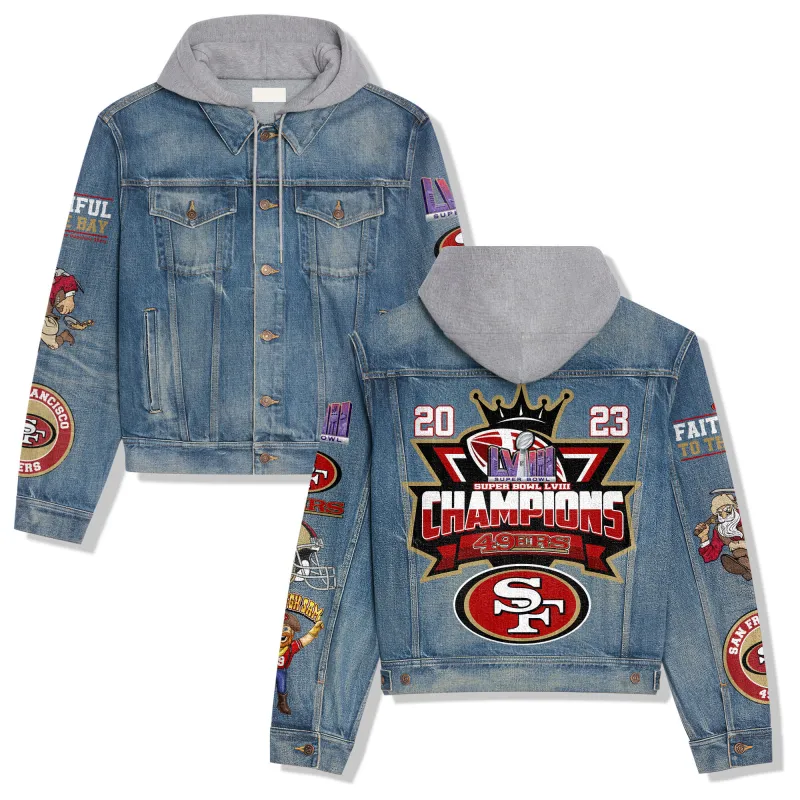 San Francisco 49ers Hooded Denim Jacket