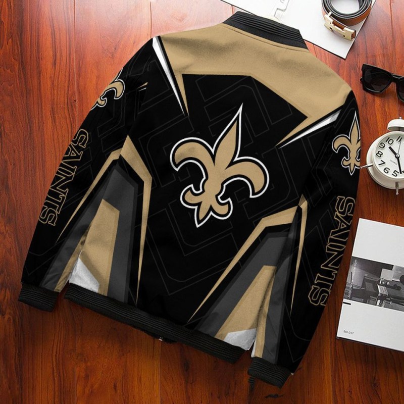 New Orleans Saints Bomber Jacket Back View