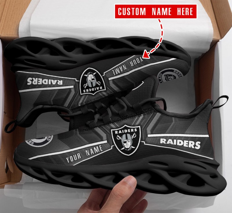 Las Vegas Raiders Personalized Yezy Running Sneakers