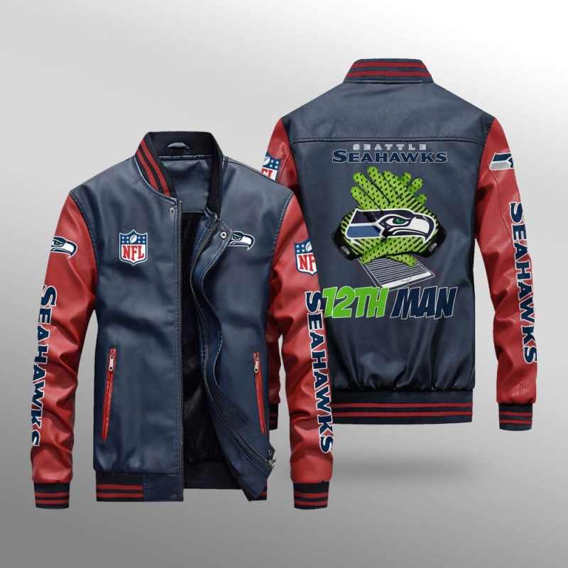 Seattle Seahawks Leather Bomber Jacket