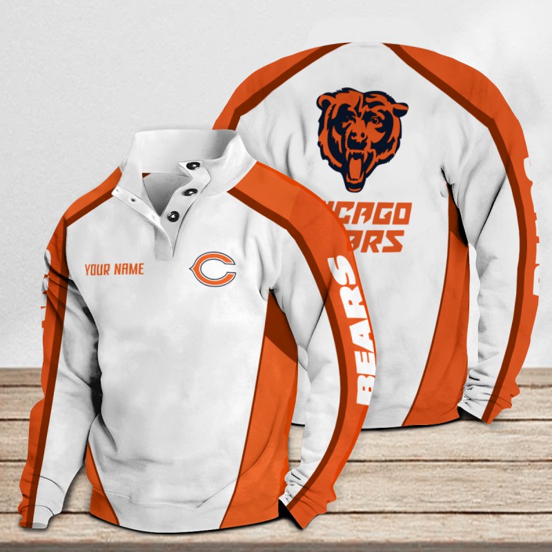 Chicago Bears Casual Colorful Stand Collar Sweatshirt