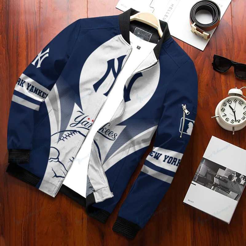 New York Yankees Personalized Bomber Jacket Side View