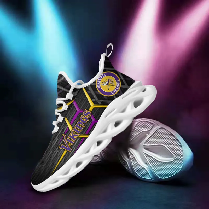 Minnesota Vikings Yezy Running Sneakers Lifestyle View