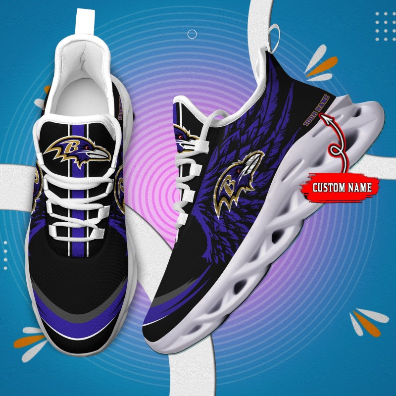 Baltimore Ravens Personalized Yezy Running Sneakers