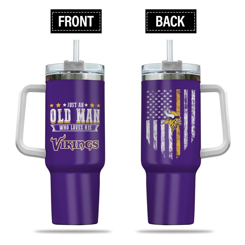 Minnesota Vikings 40oz Tumbler Front