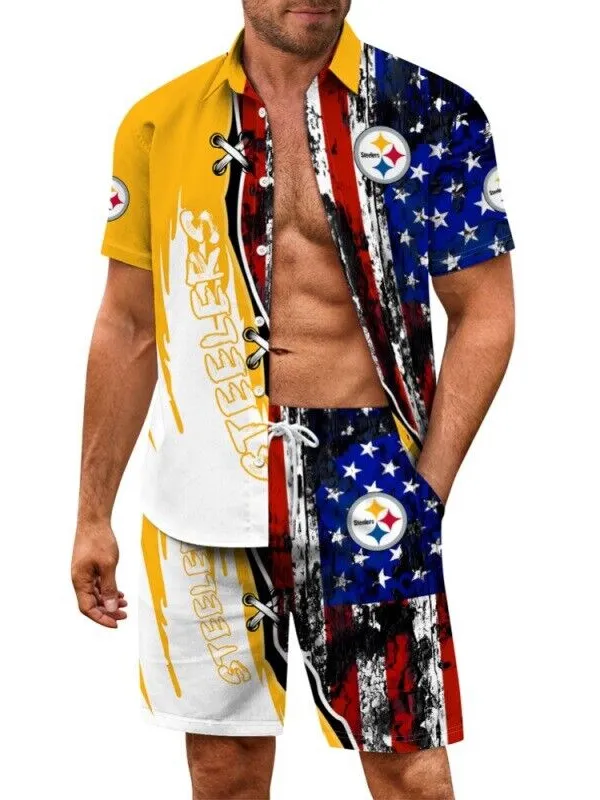 Pittsburgh Steelers Hawaiian Shirt and Shorts