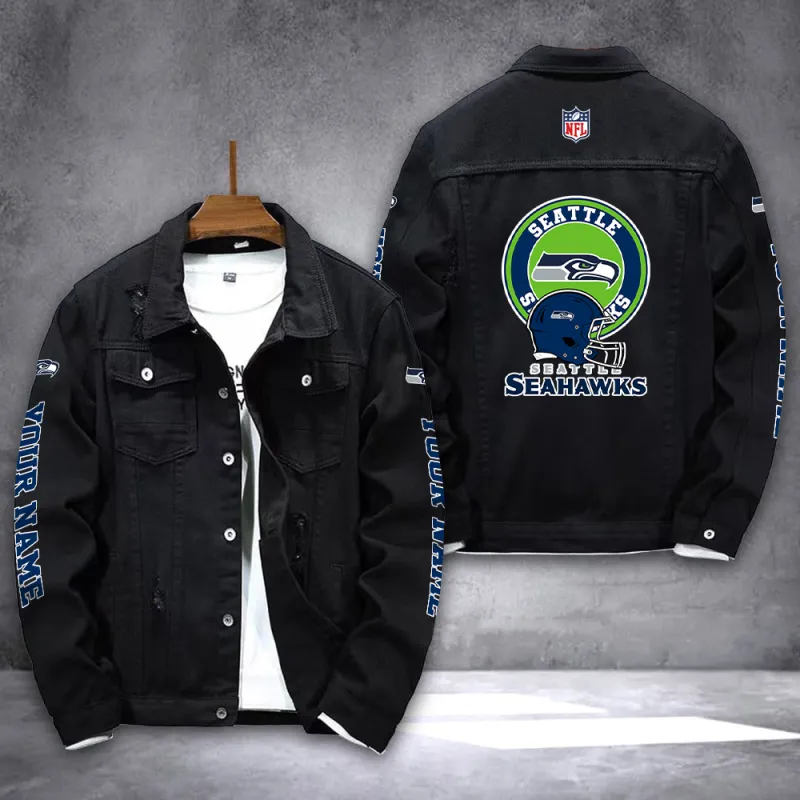 Seattle Seahawks Denim Jacket Image 2