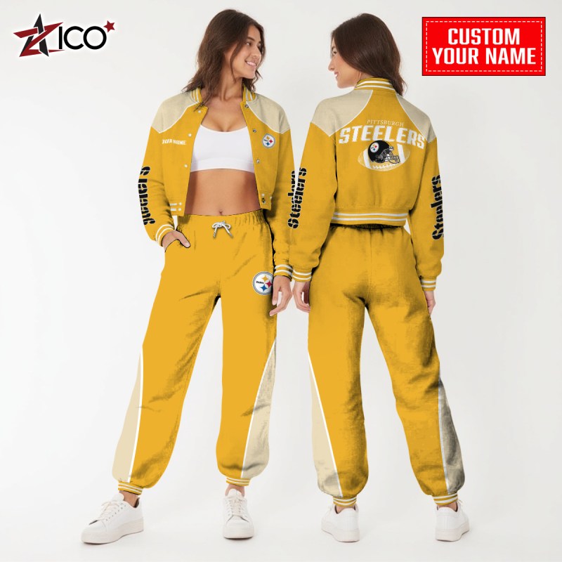 Pittsburgh Steelers Varsity Jacket and Sweatpants - MKStudio