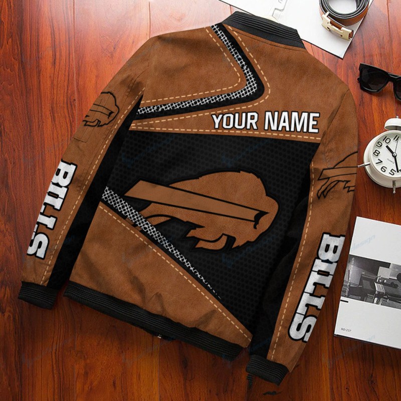 Buffalo Bills Personalized Bomber Jacket - Back