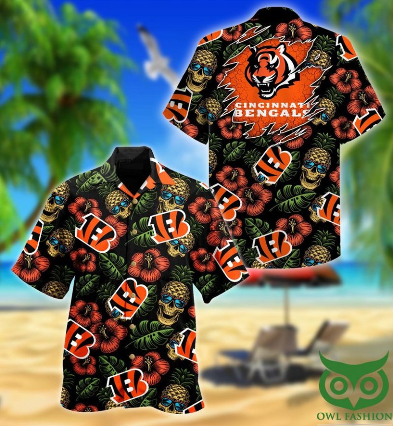 Cincinnati Bengals Summer Hawaiian Shirt Size Chart