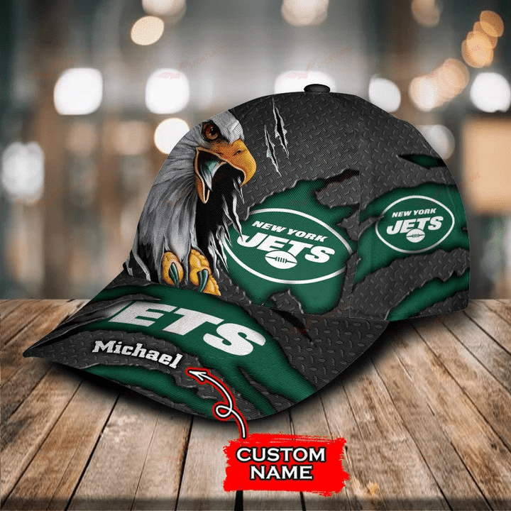 New York Jets Personalized Cap Side View