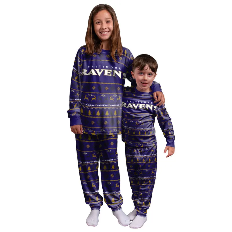 Baltimore Ravens Family Holiday Pajamas Image 4
