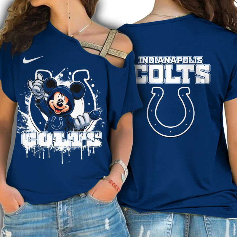 Indianapolis Colts Women's Cross Strap Shoulder Shirt