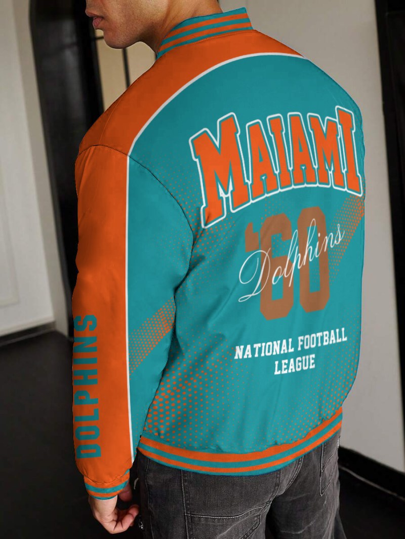 Miami Dolphins Varsity Jacket Detail