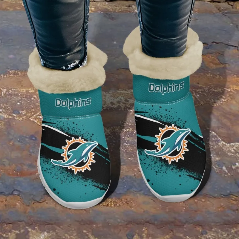 Miami Dolphins Comfy Winter Snow Boots 10