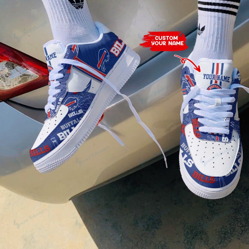 Buffalo Bills Personalized AF1 Shoes - Front View