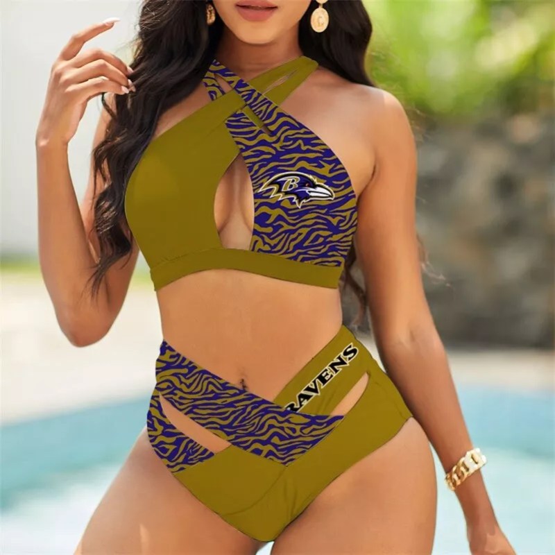 Baltimore Ravens Women's 2PCS Bikini Swimsuit