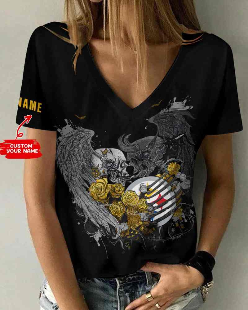 Pittsburgh Steelers V-neck T-shirt