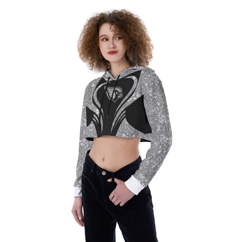 Front view of Arizona Cardinals Croptop Hoodie