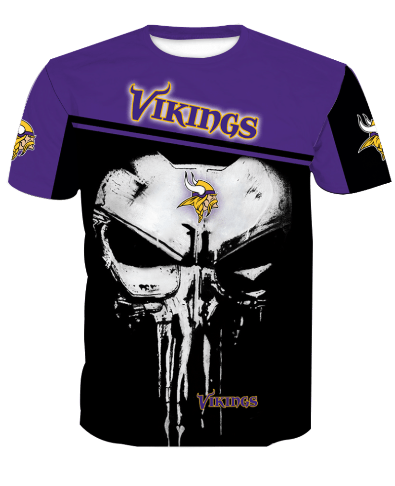 Minnesota Vikings Punisher Skull Sweater