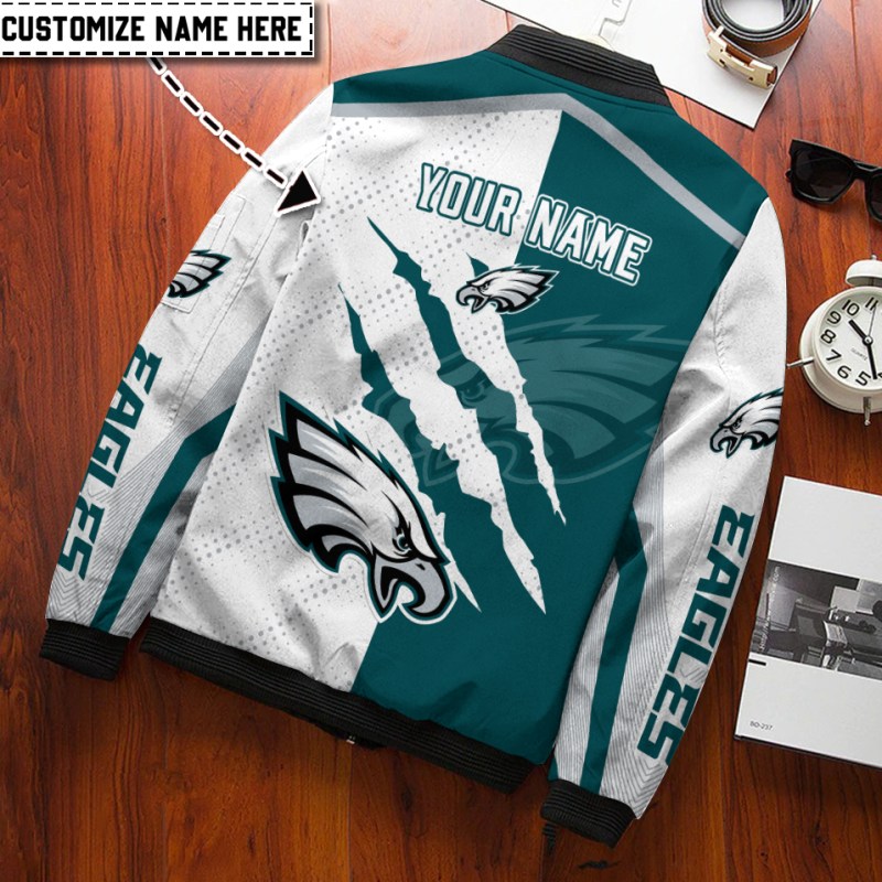 Philadelphia Eagles Bomber Jacket Back View