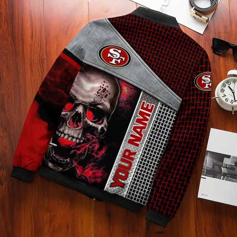 San Francisco 49ers Personalized Bomber Jacket - Back View