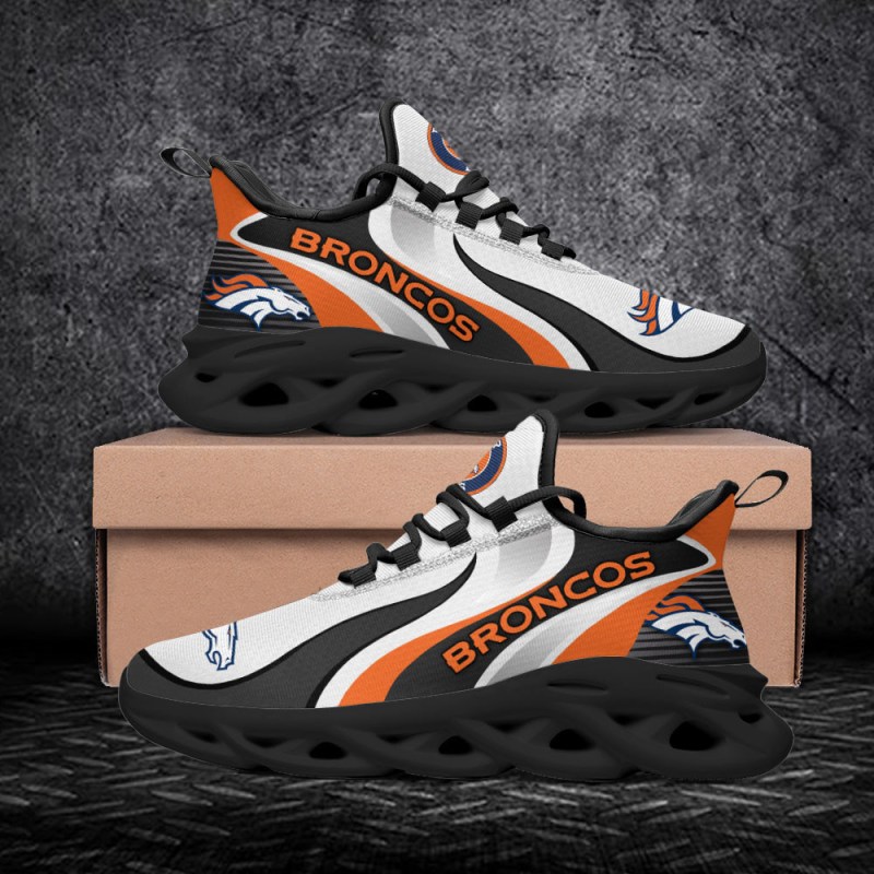 Denver Broncos Yezy Running Sneakers Back View