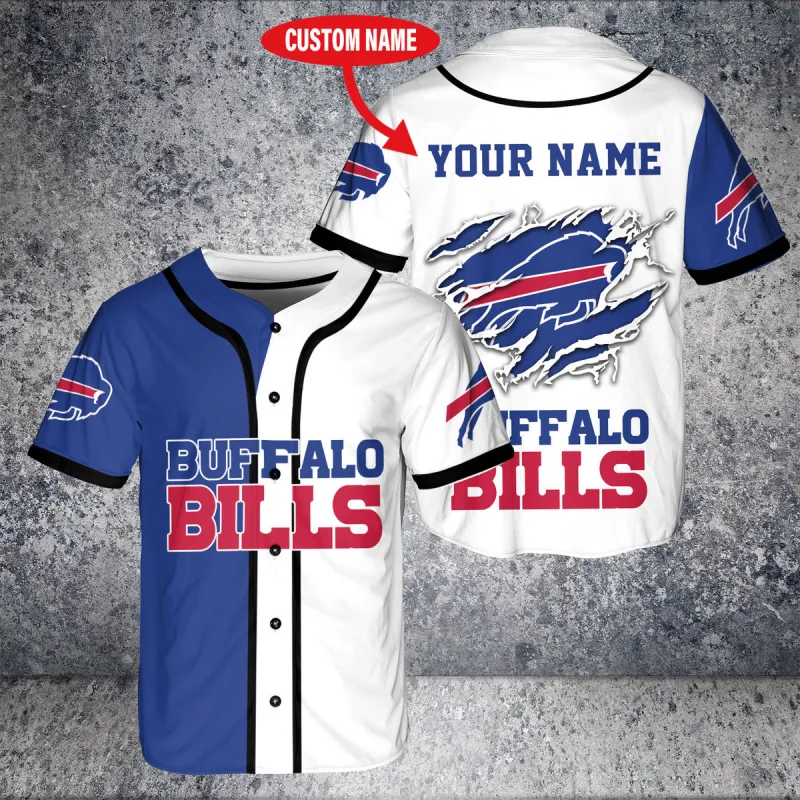 Buffalo Bills Personalized Baseball Jersey