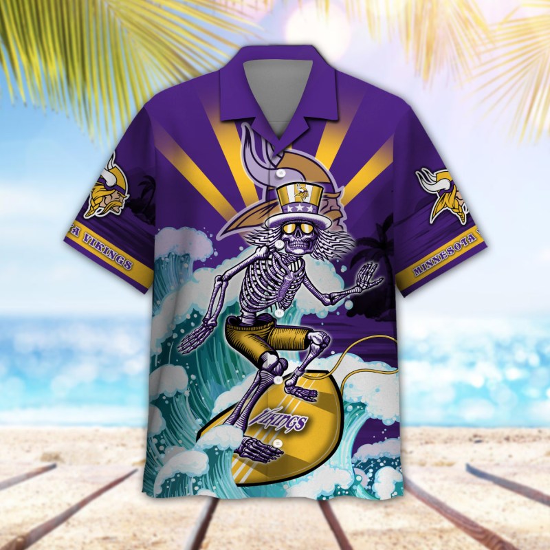 Minnesota Vikings Button Shirt Front View