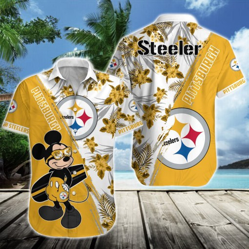 Pittsburgh Steelers Button Shirt Front View