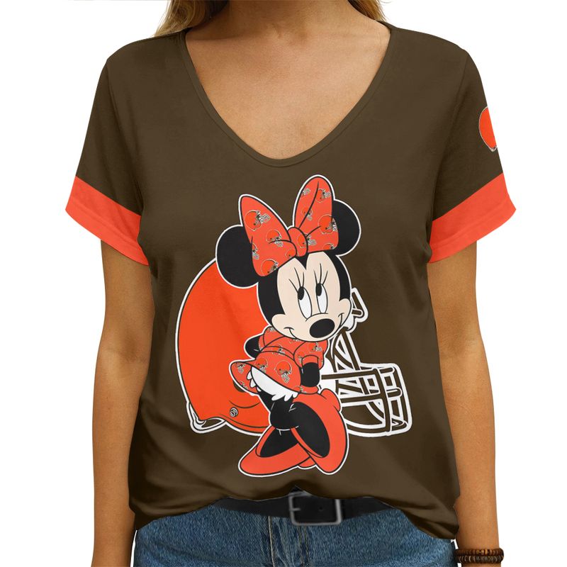Cleveland Browns V-neck Women T-shirt
