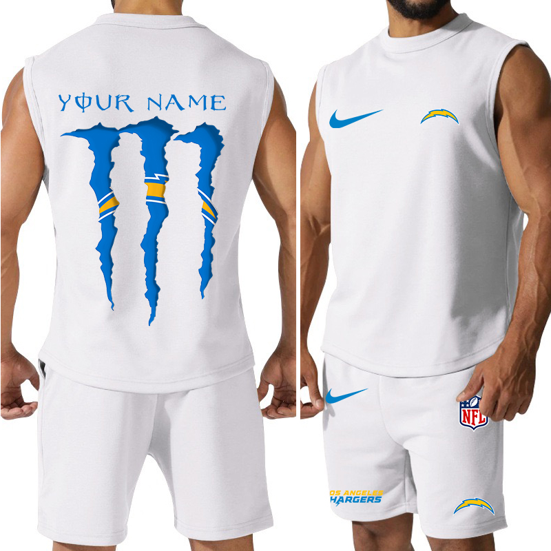 Los Angeles Chargers Tank Top and Shorts 6
