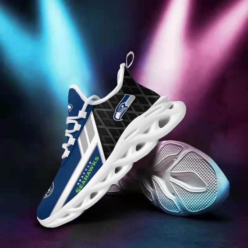 Seattle Seahawks Yezy Running Sneakers Side View