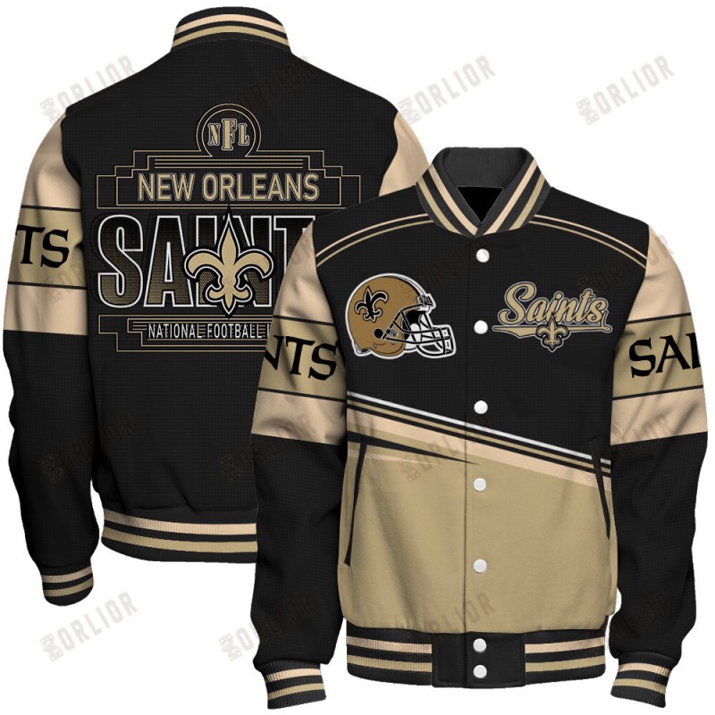 New Orleans Saints Personalized Unisex Varsity Jacket