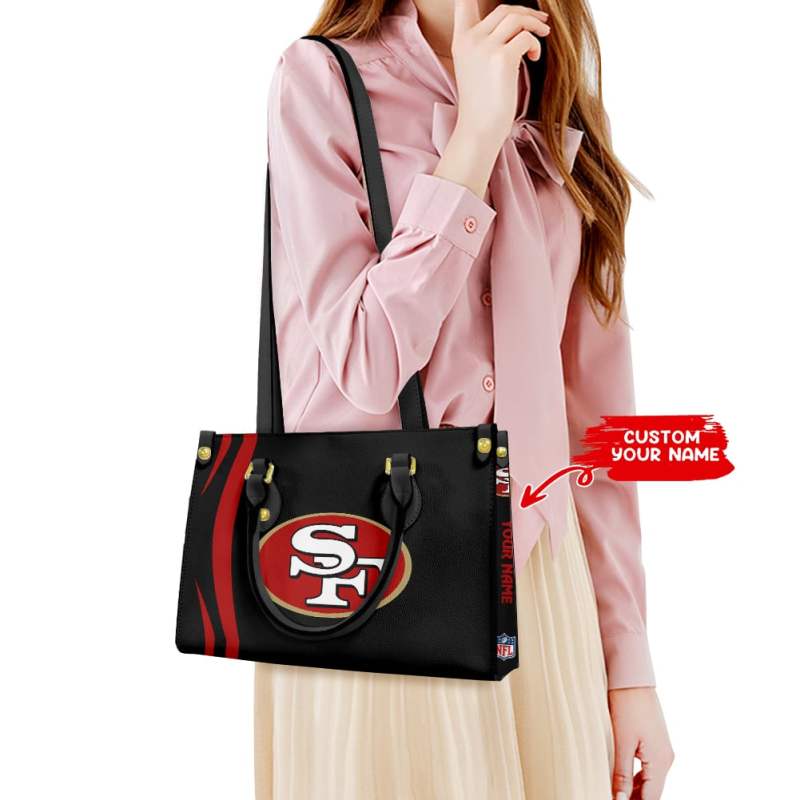 San Francisco 49ers Personalized Leather Hand Bag