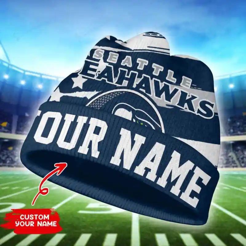 Seattle Seahawks Personalized Wool Beanie