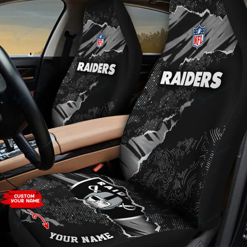 Las Vegas Raiders Car Seat Covers Design