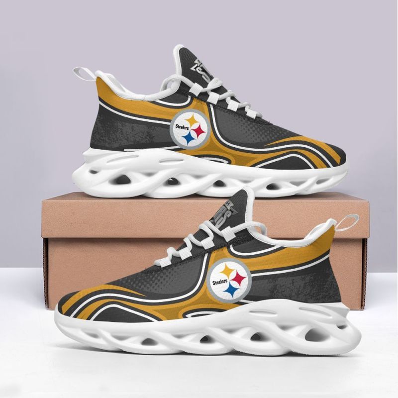 Pittsburgh Steelers Yezy Running Sneakers Front View