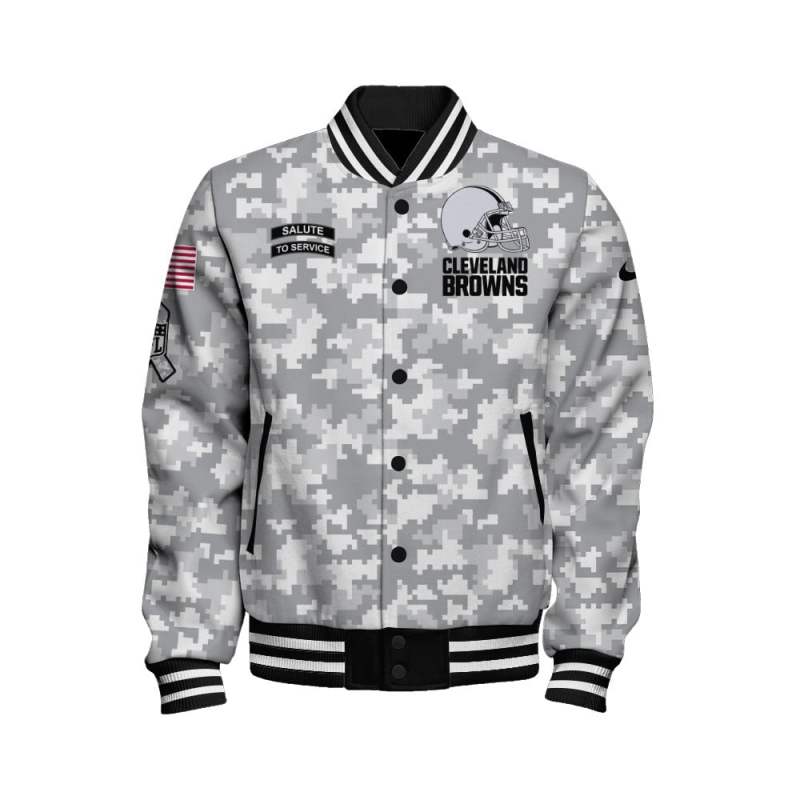 Cleveland Browns Varsity Jacket Side View